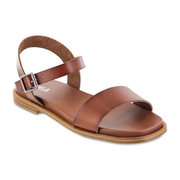 MIA Women Karina Slingback Ankle Strap Flat Sandals Size US 6.5M Cognac Brown - Picture 1 of 6